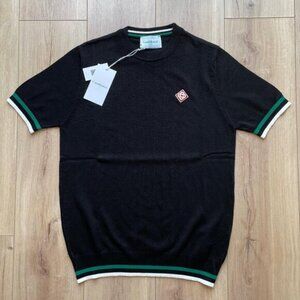 L NWT CASABLANCA MEN'S BLACK CREW NECK T-SHIRT